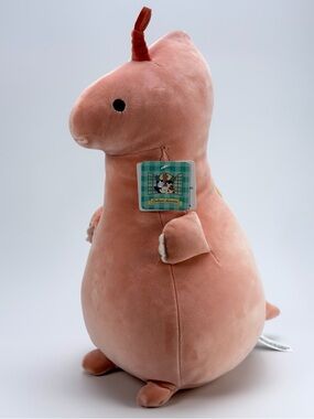 Livheart Roomies Party Pink Dinosaur Plush 15" NWT Super Soft Japanese Mochi
